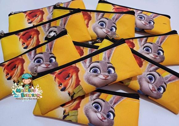 25 Estojos Slim Personalizado Zootopia Tam: 19x7