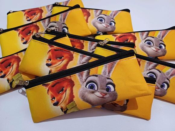 25 Estojos Slim Personalizado Zootopia Tam: 19x7