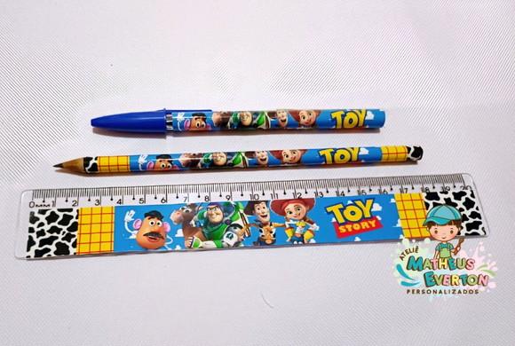 25 Kits Lápis, Caneta e Reguapersonalizado Toy Story