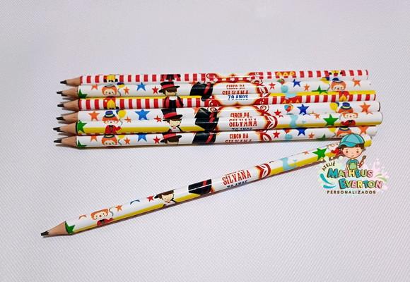 25 Lapis Personalizado Circo (fazemos Todos os Temas)