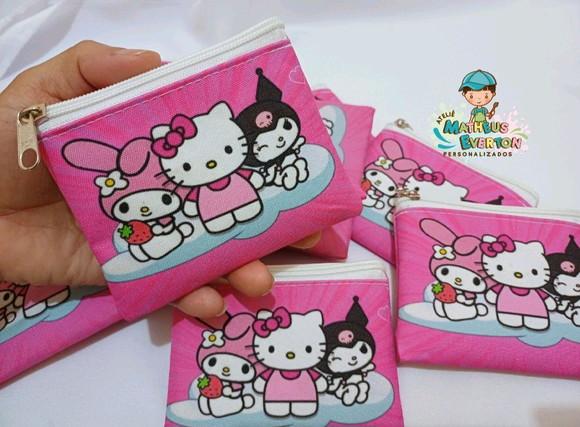 25 Porta Moedas Hello Kitty Tamanho: 10x12cm