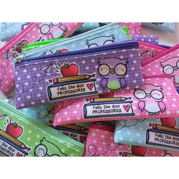 30 Estojos Slim Personalizado Professores Tamanho 19x7