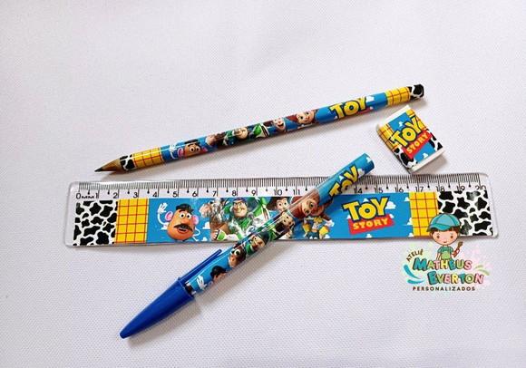 30 Kits Lápis, Caneta,regua e Borracha Toy Story