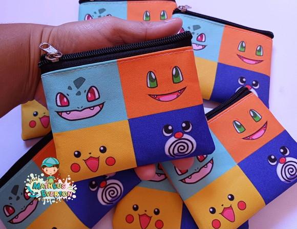 30 Porta Moedas Pokémon Tamanho: 10x12cm