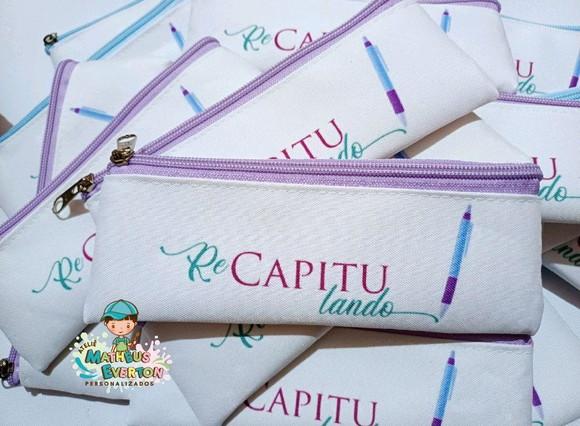 35 Estojos Slim Tam:19x7cm, Personalizamos com Sua Logo