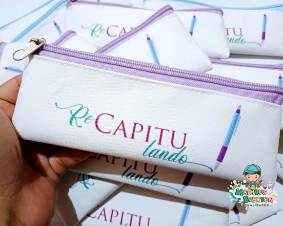 35 Estojos Slim Tam:19x7cm, Personalizamos com Sua Logo