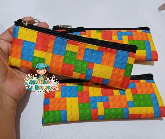 40 Estojos Slim Personalizado Lego Tam: 19x7cm
