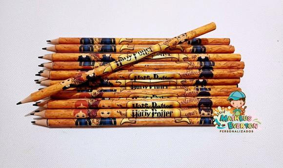40 Lápis Personalizado Harry Potter