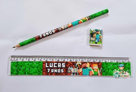 40 Lápis, 40 Réguas e 40 Borrachas Personalizado Trolls