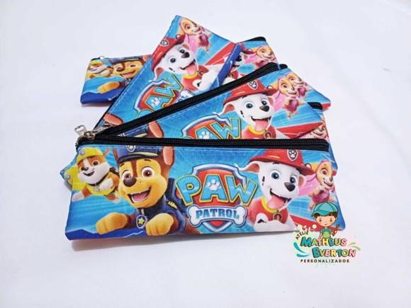 45 Estojos Slim Personalizado Patrulha Canina Tamanho 19x7