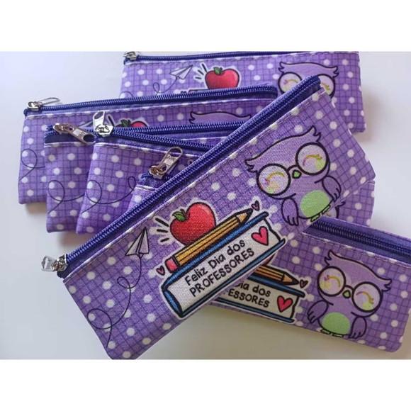 45 Estojos Slim Personalizado Professores Tamanho 19x7