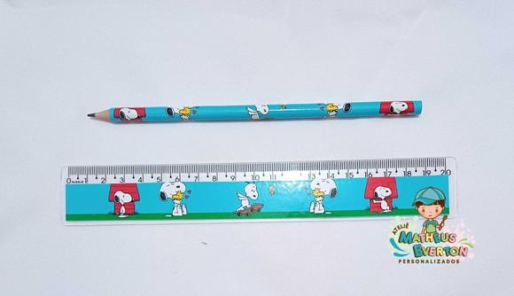 45 Lápis + 45 Réguas Personalizado Snoopy