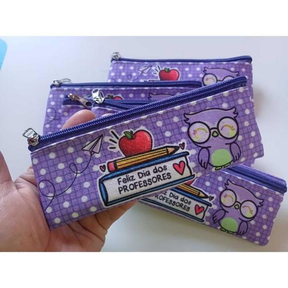 50 Estojos Slim Personalizado Professores Tamanho 19x7