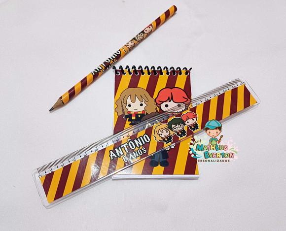 50 Kit Bloquinho, Lapis e Régua Harry Potter