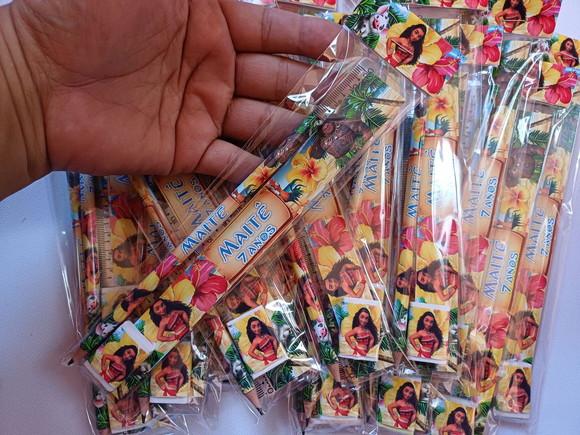 50 Kits Lápis, Régua e Borracha Moana