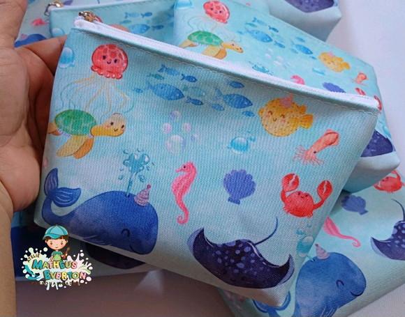 50 Necessaires Personalizada Fundo do Mar