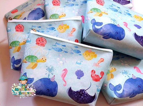 50 Necessaires Personalizada Fundo do Mar