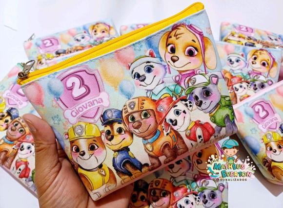 50 Necessaires Personalizada Patrulha Canina Aquarelada