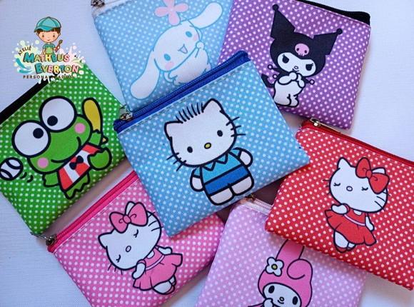 50 Porta Moedas Hello Kitty Tamanho: 10x12cm