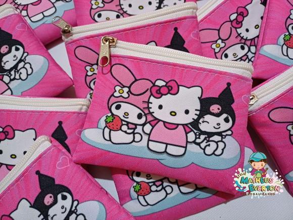 50 Porta Moedas Hello Kitty Tamanho: 10x12cm