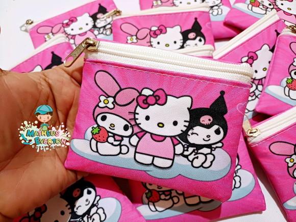 50 Porta Moedas Hello Kitty Tamanho: 10x12cm