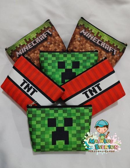 60 Necessaires Personalizada Minecraft (faço Outros)