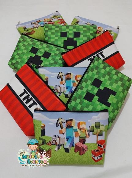 60 Necessaires Personalizada Minecraft (faço Outros)