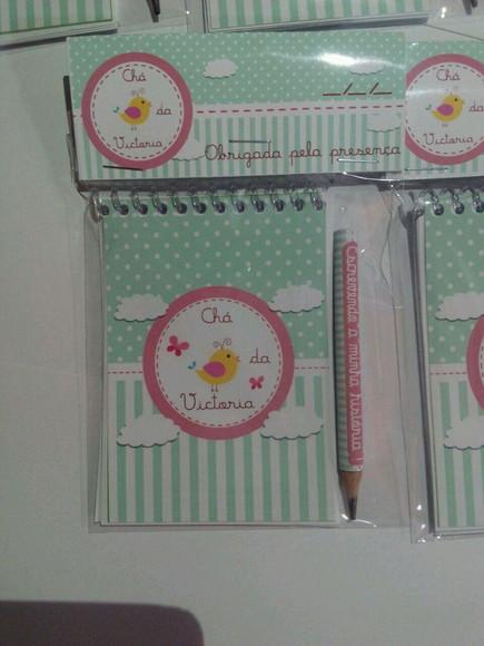 Bloquinho Personalizado Maternidade- Grátis Mini Lapis