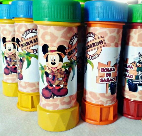 Bolha de Sabão Mickey Safari-Fazemos qualquer tema
