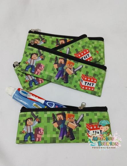 Estojo Slim Personalizado Minecraft Tam: 19x7
