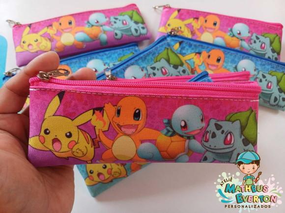 Estojo Slim Personalizado Pokémon Tamanho 19x7