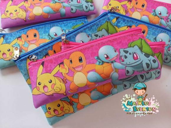 Estojo Slim Personalizado Pokémon Tamanho 19x7