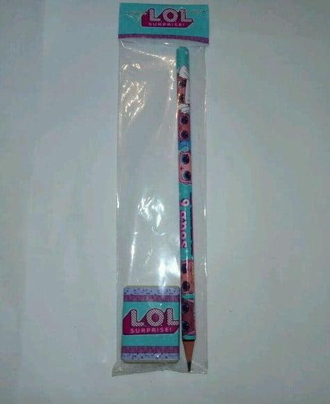 Kit Lapis e Borracha Personalizado Lol
