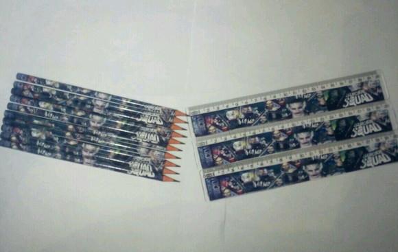 Kit Lápis e Régua Personalizado Esquadrão Suicida