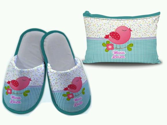 Kit Pantufa + Necessario Tema Jardim Encantado