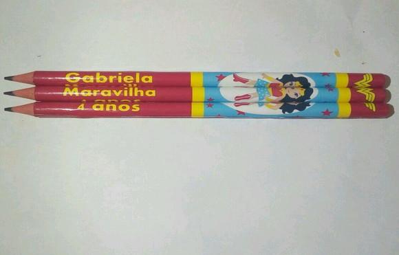 Lápis Personalizado Mulher Maravilha