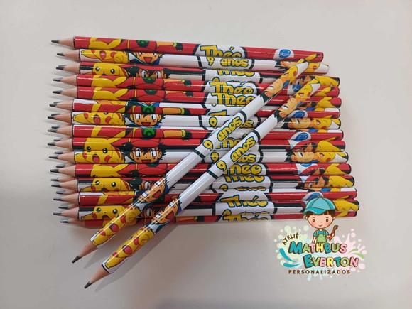 Lápis Personalizado Tema Pokémon