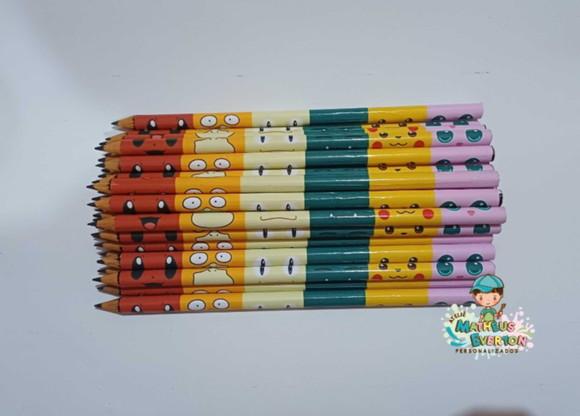 Lápis Personalizado Tema Pokémon