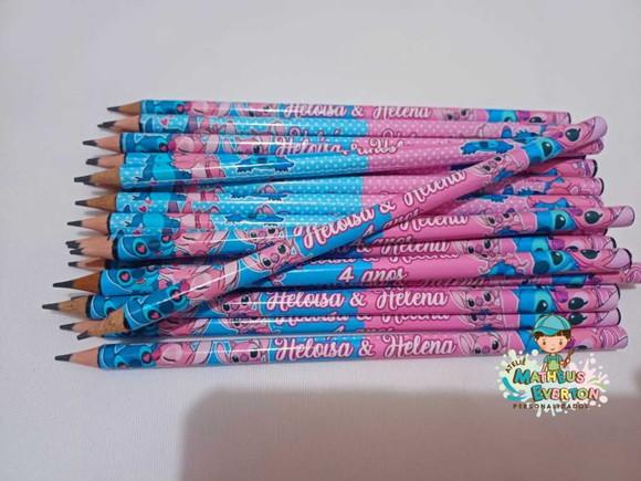 Lápis Personalizado Tema Stitch