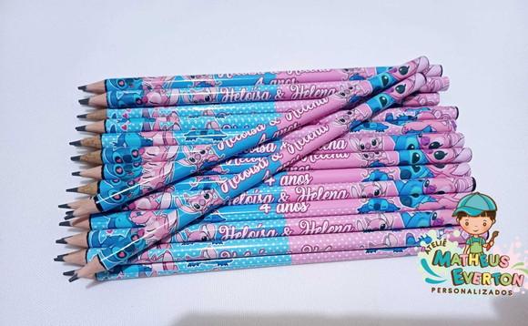 Lápis Personalizado Tema Stitch