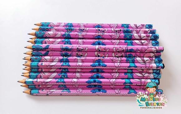 Lápis Personalizado Tema Stitch