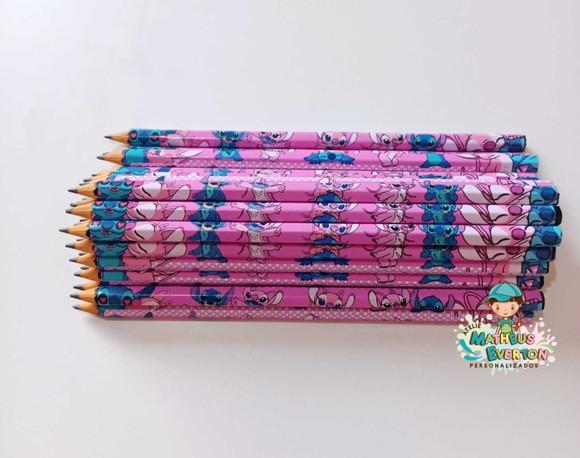 Lápis Personalizado Tema Stitch