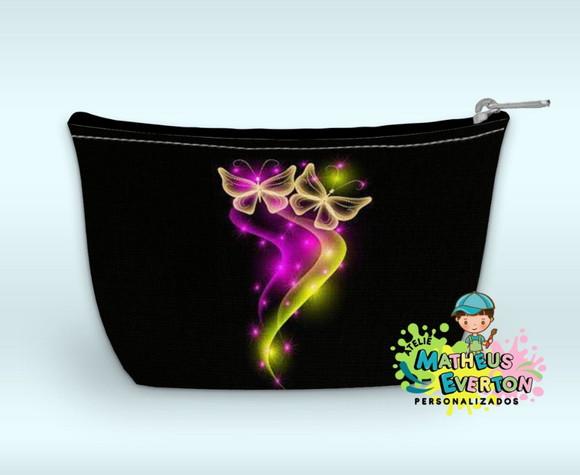 Necessaire Personalizada Borboleta Neon