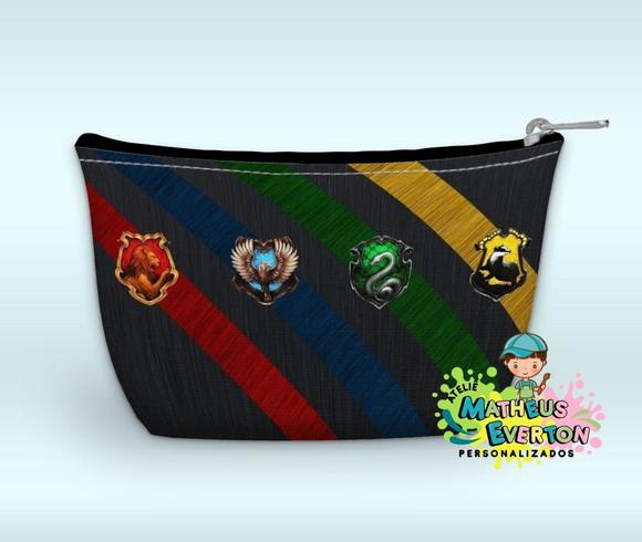 Necessaire Personalizada Harry Potter Casas de Hogwarts