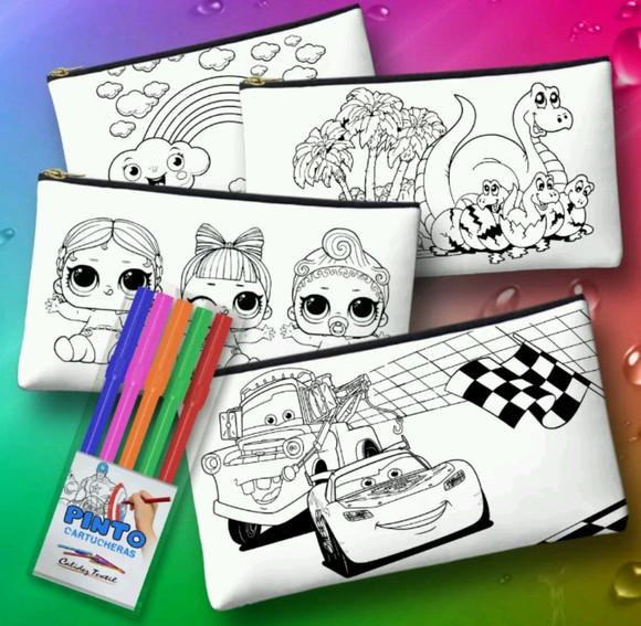 Necessaire Personalizada P/Colorir C/Canetinha