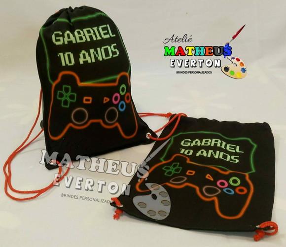 Sacochila Personalizado Video Game (faço Outros Temas)