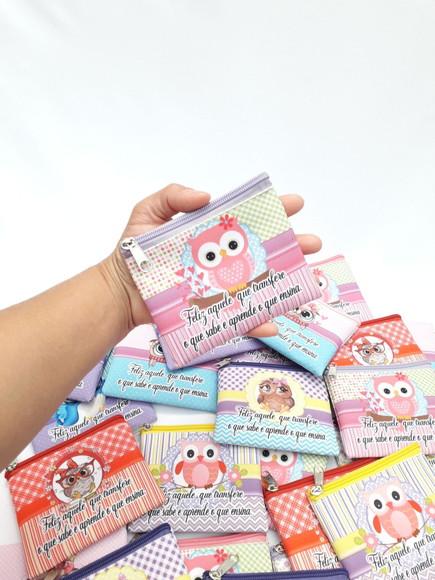 Porta Moedas Personalizada Professor ( Frente e Verso)