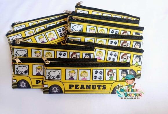 20 Estojos Slim Personalizado Snoopy Tamanho 19x7