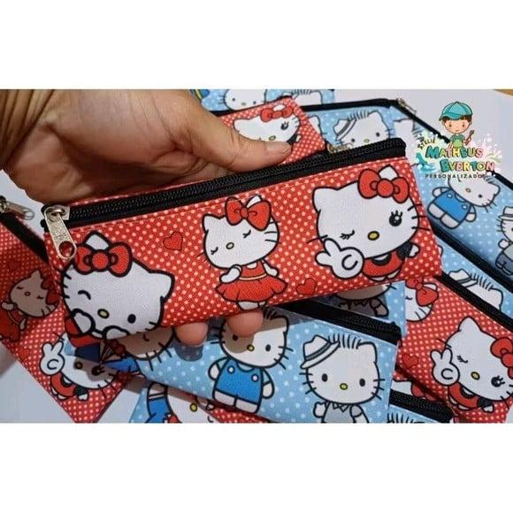 25 Estojos Slim Personalizado Hello Kitty Tam: 19x7cm