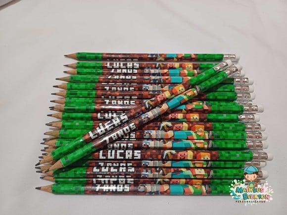25 Lapis com Borracha na Ponta Tema Minecraft